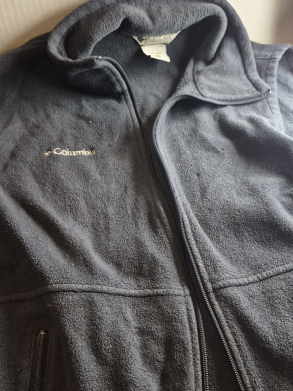 Columbia Men's Charcoal Gray Fleece Jacket - Full Zip size L